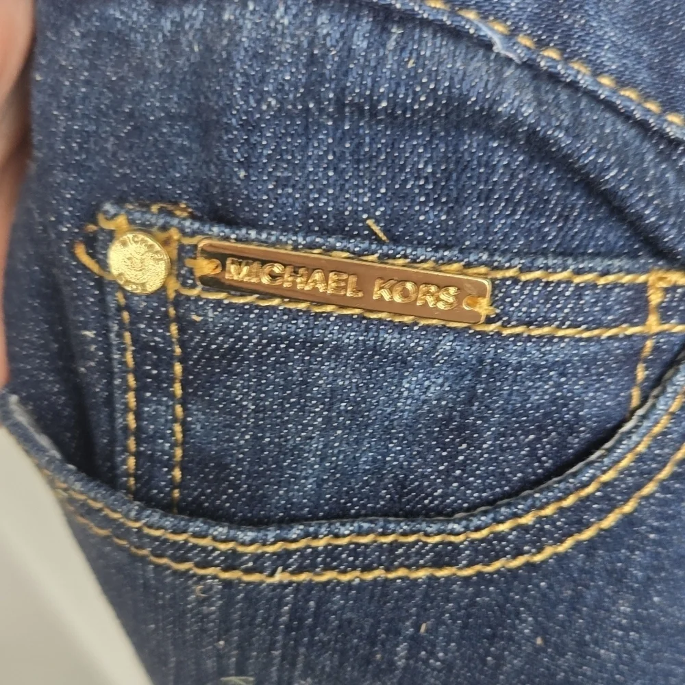 Michael Kors Women’s Size 6 Denim Blue Flare Jeans Cotton Blend Dark Wash